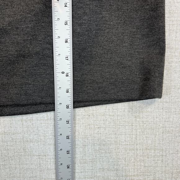Ann Taylor Loft Button Front Midi Skirt Women's 12 Gray w/ Front Pockets Pencil - Picture 8 of 9